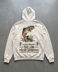 Hoodie lourd « Cannes & Moulinets » — écru