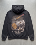Hoodie lourd « La Salle de Sport » — noir délavé
