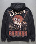 Hoodie lourd « L'Original Gardian » — noir délavé