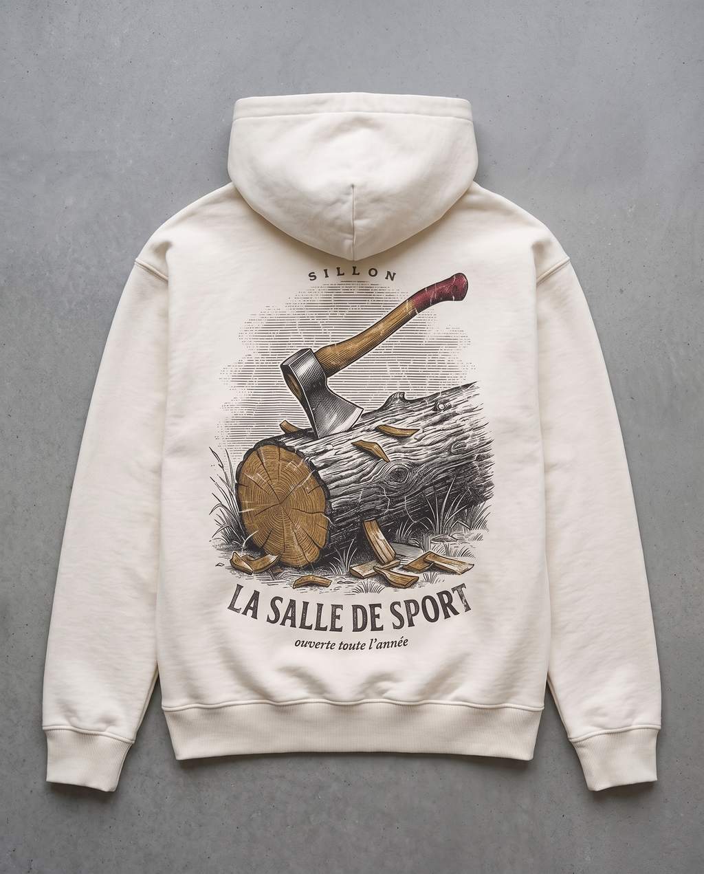 Hoodie lourd « La Salle de Sport » — écru