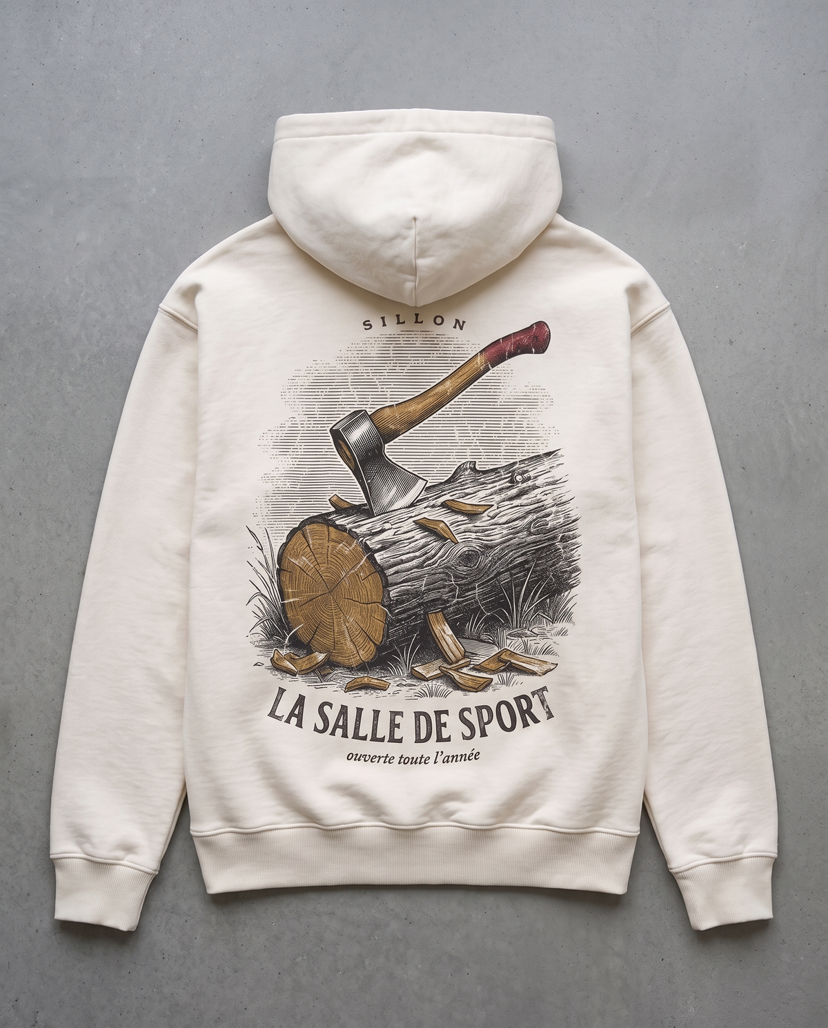 Hoodie lourd « La Salle de Sport » — écru