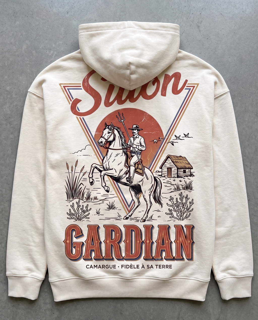Hoodie lourd « L'Original Gardian » — écru