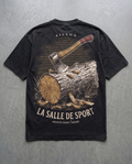 Tee lourd « La Salle de Sport » — noir délavé