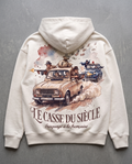 Hoodie lourd « Le Casse du Siècle » — écru