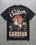 Tee lourd « L'Original Gardian » — noir délavé