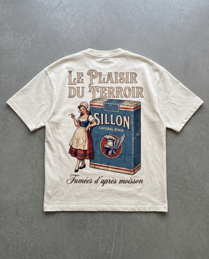Tee lourd « Le Plaisir du Terroir » — écru