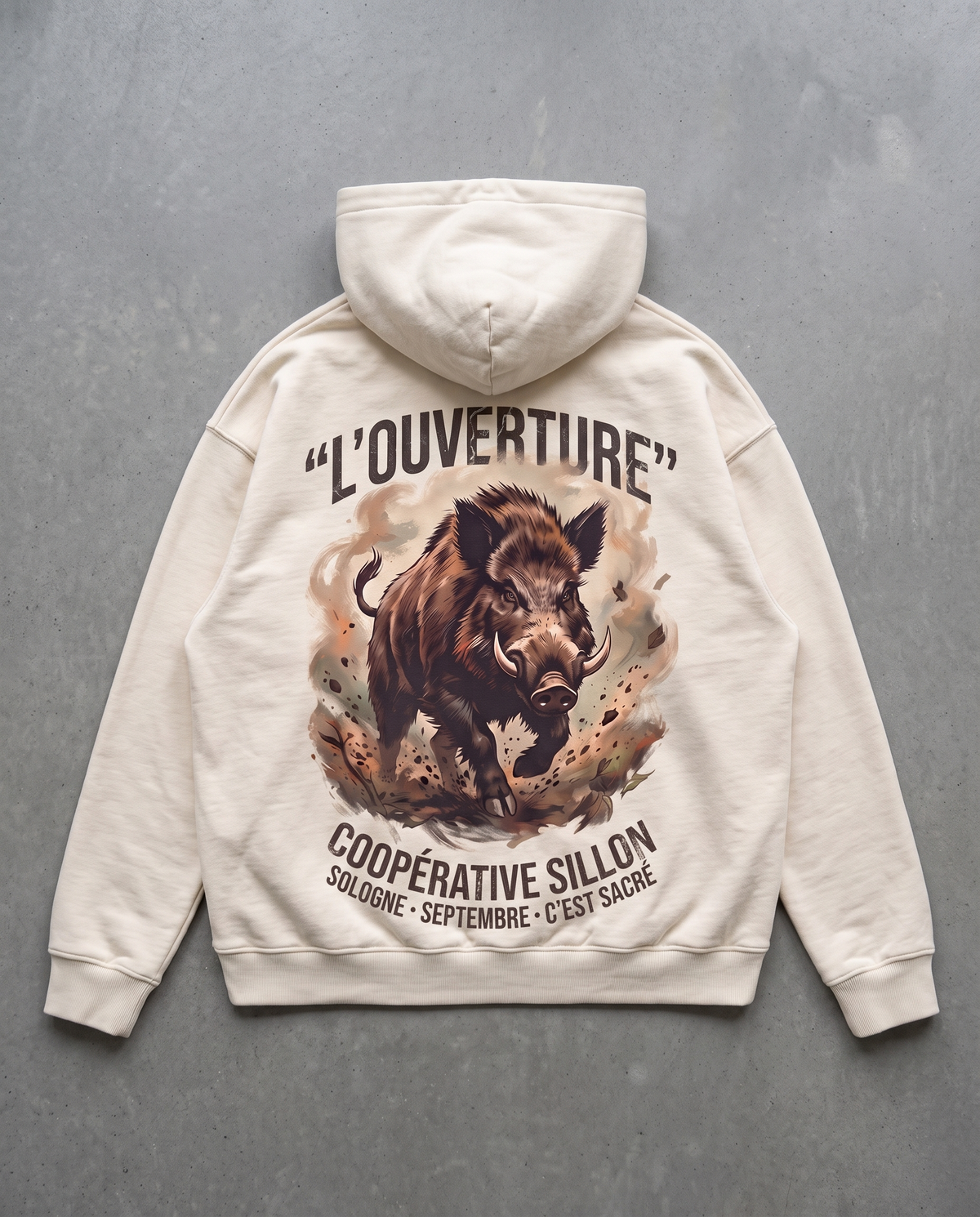 Hoodie lourd « L'Ouverture » — écru