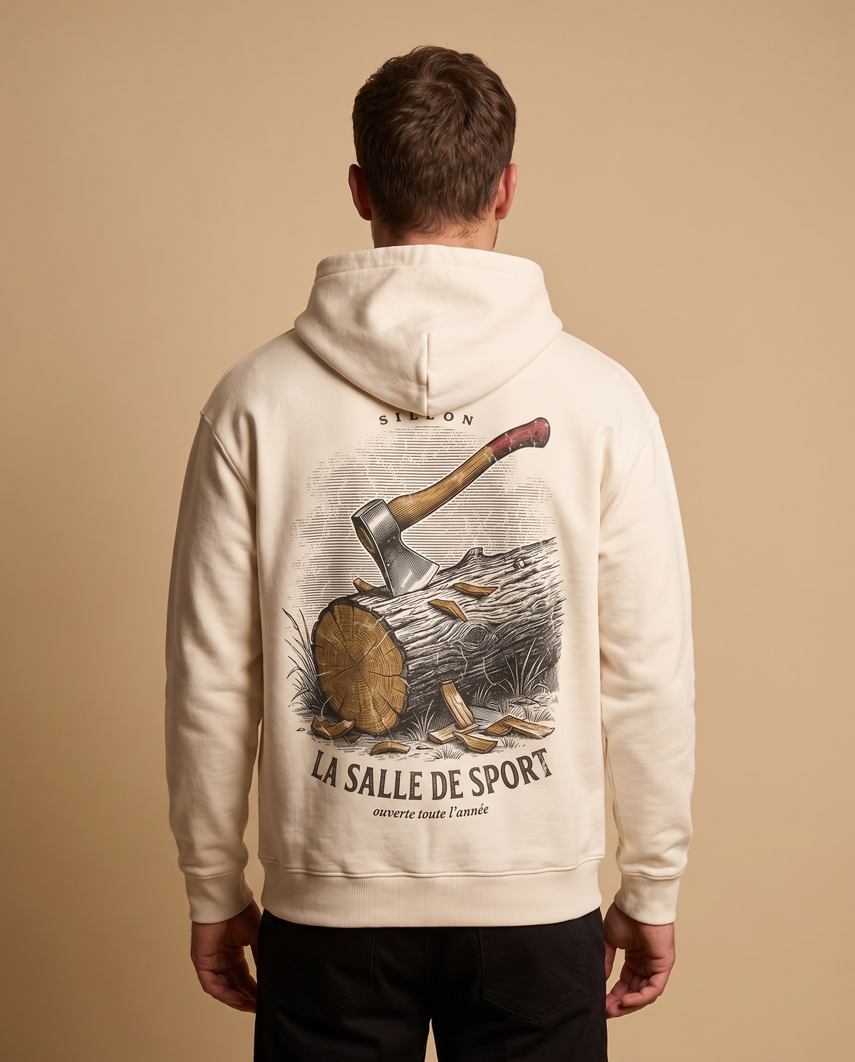 Hoodie lourd « La Salle de Sport » — écru