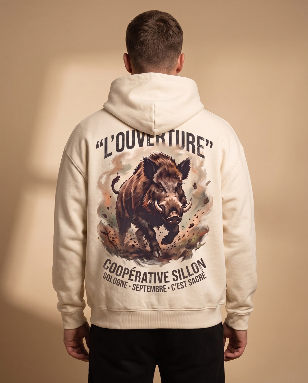 Hoodie lourd « L'Ouverture » — écru