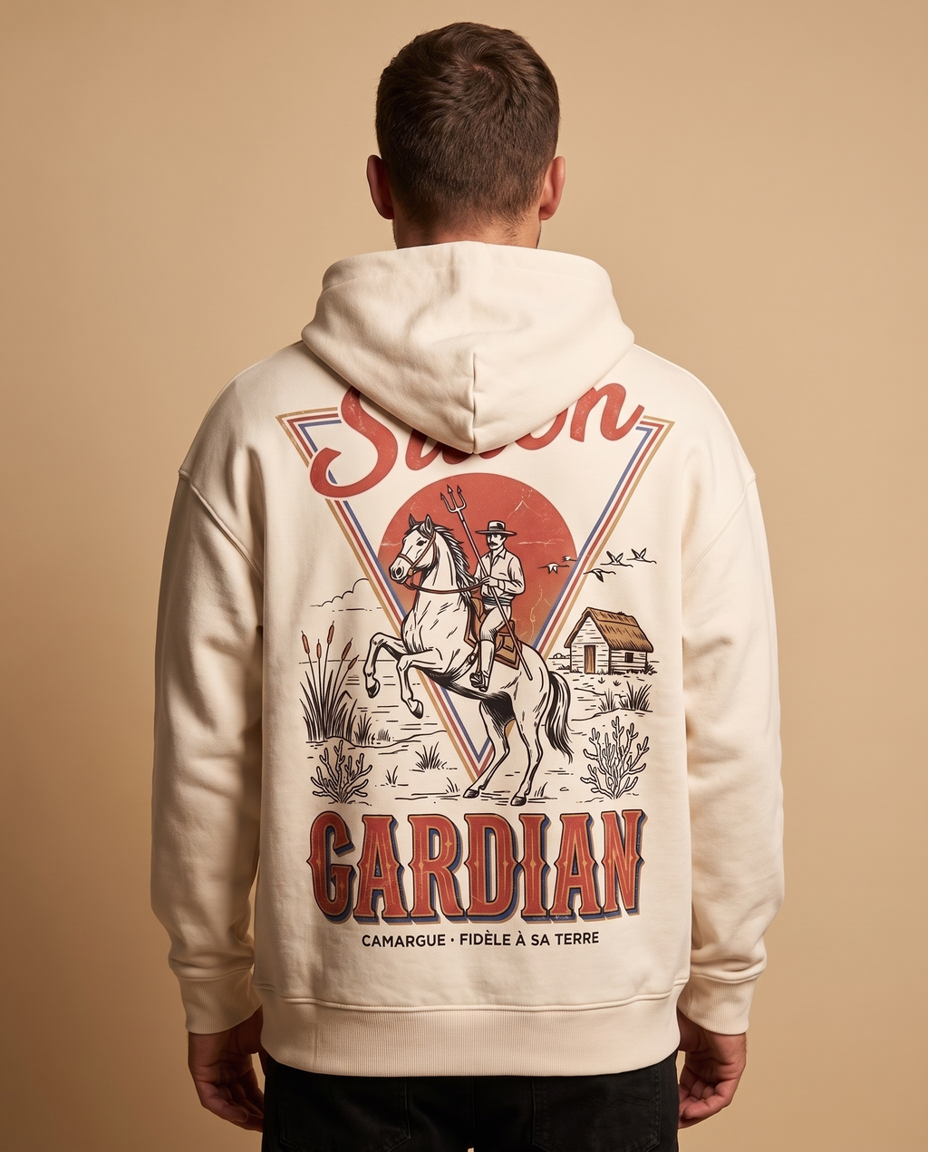 Hoodie lourd « L'Original Gardian » — écru