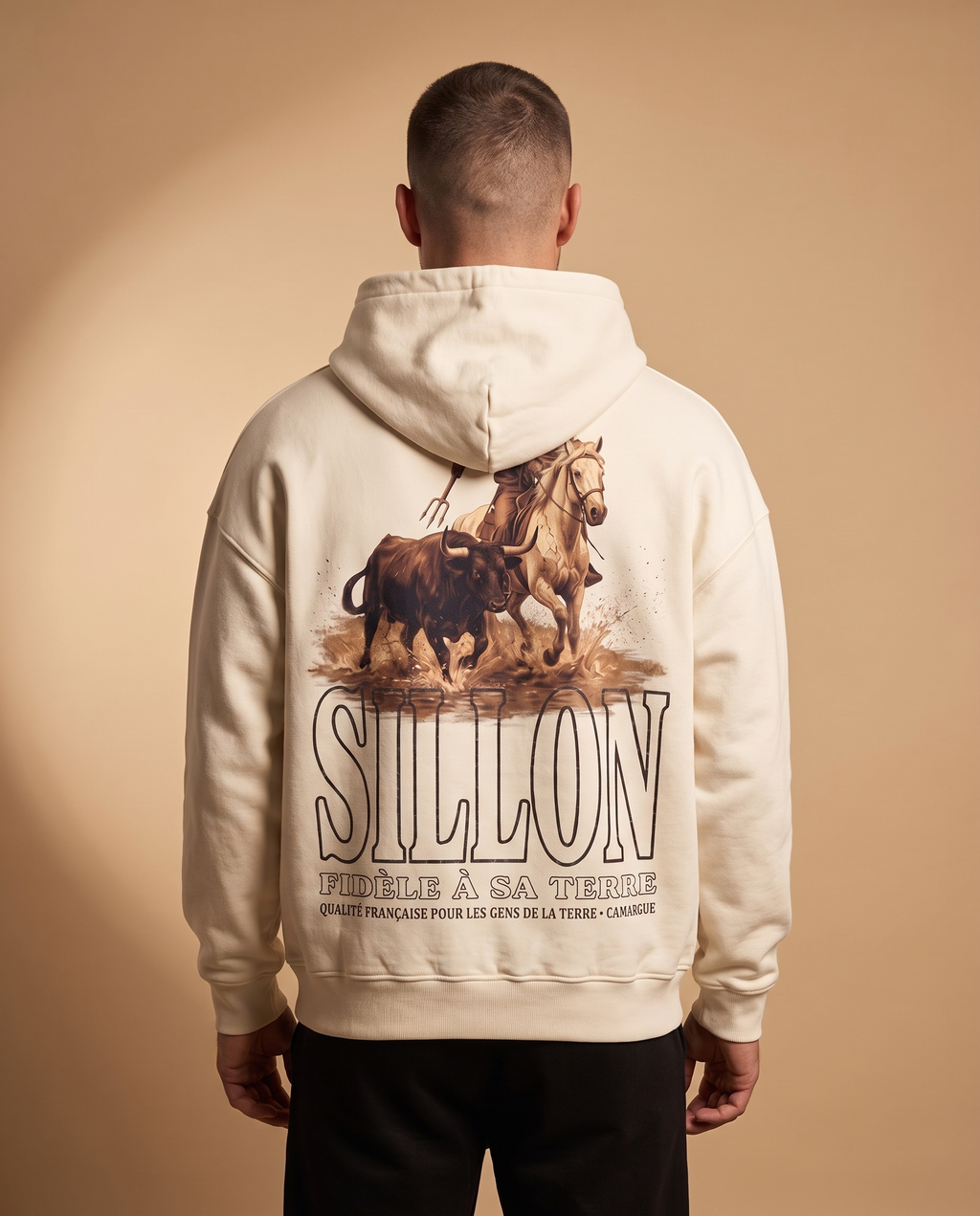 Hoodie lourd « Fidèle à sa terre » — écru