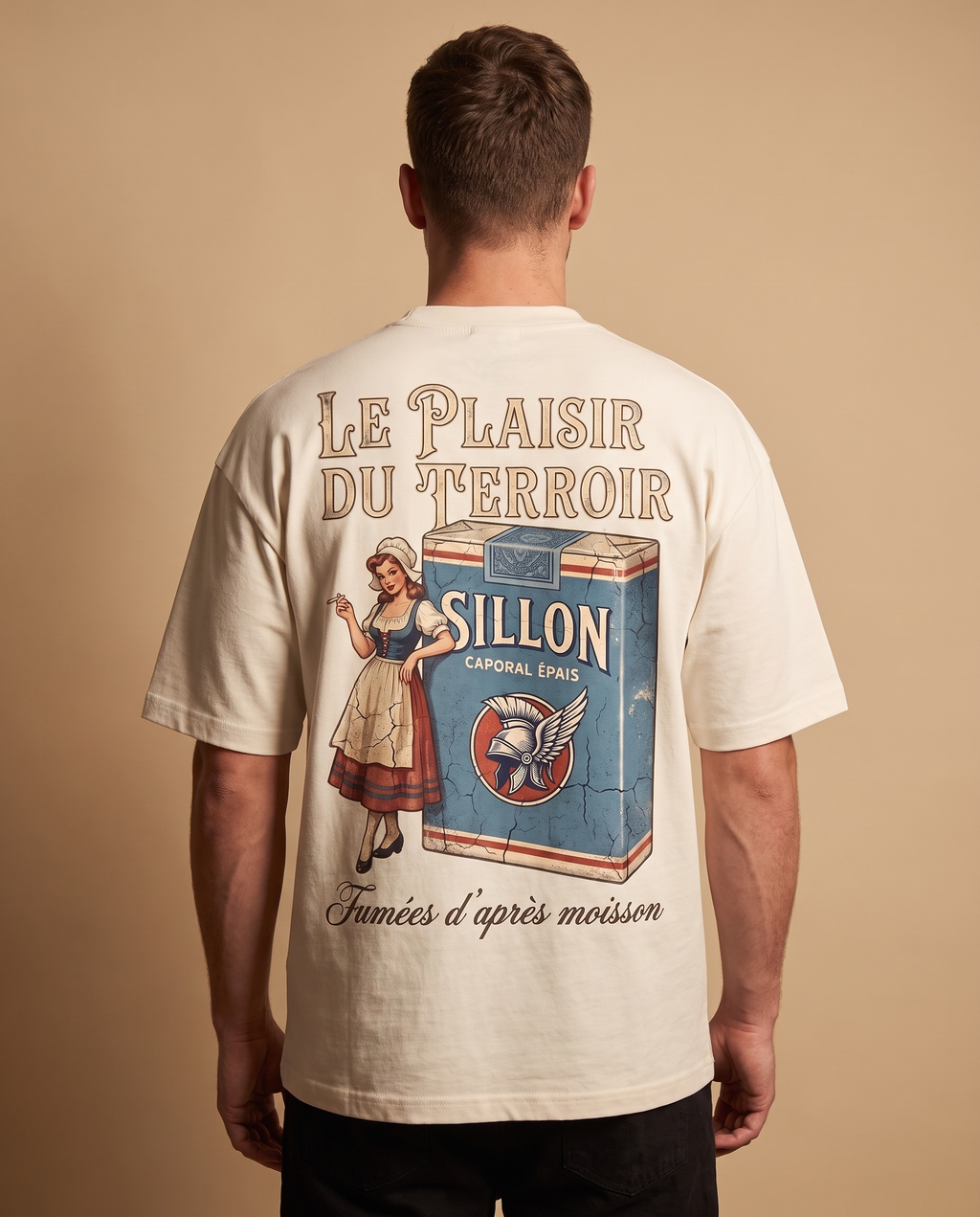 Tee lourd « Le Plaisir du Terroir » — écru