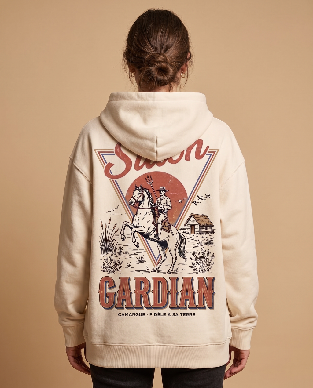 Hoodie lourd « L'Original Gardian » — écru