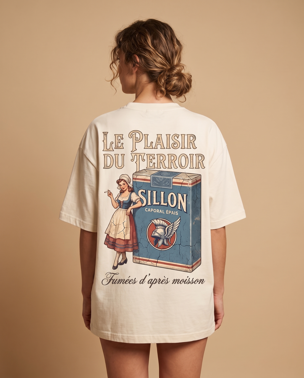 Tee lourd « Le Plaisir du Terroir » — écru