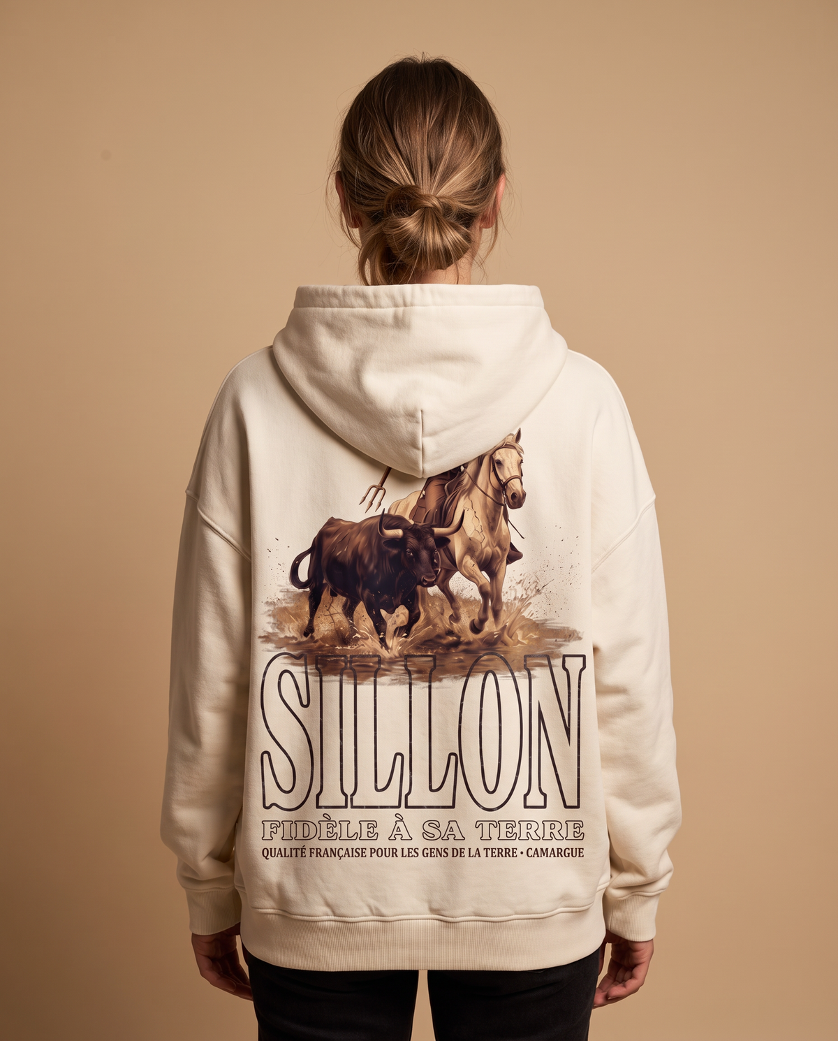 Hoodie lourd « Fidèle à sa terre » — écru