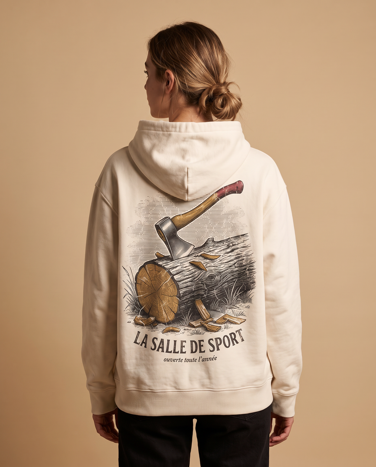 Hoodie lourd « La Salle de Sport » — écru