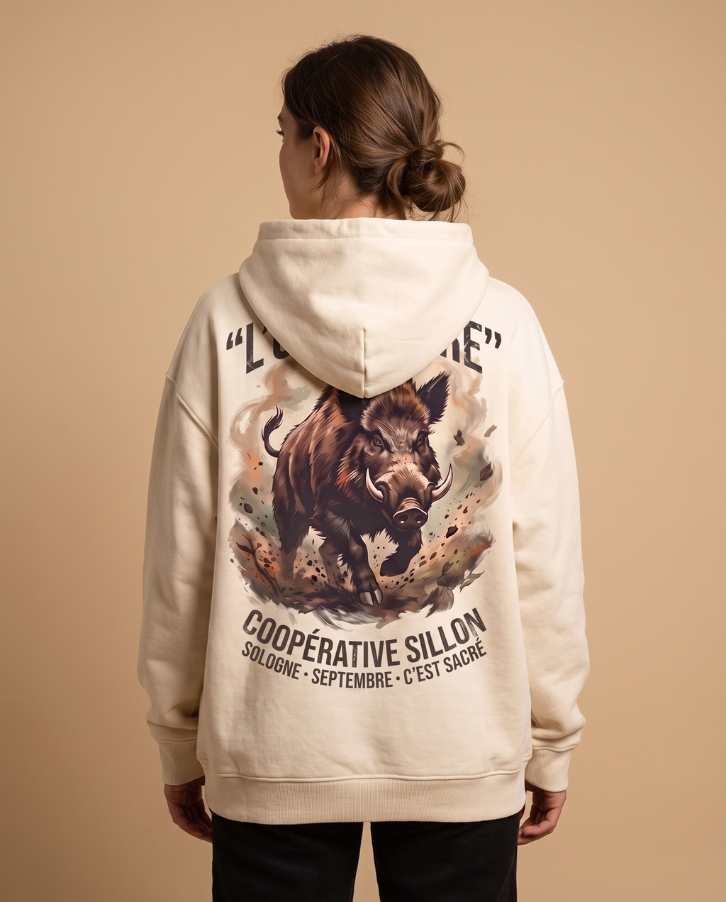 Hoodie lourd « L'Ouverture » — écru
