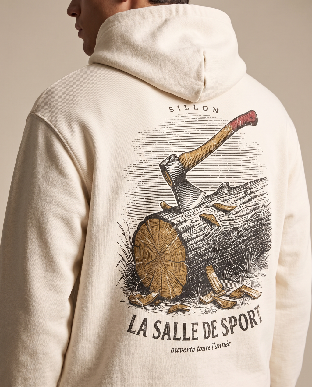 Hoodie lourd « La Salle de Sport » — écru