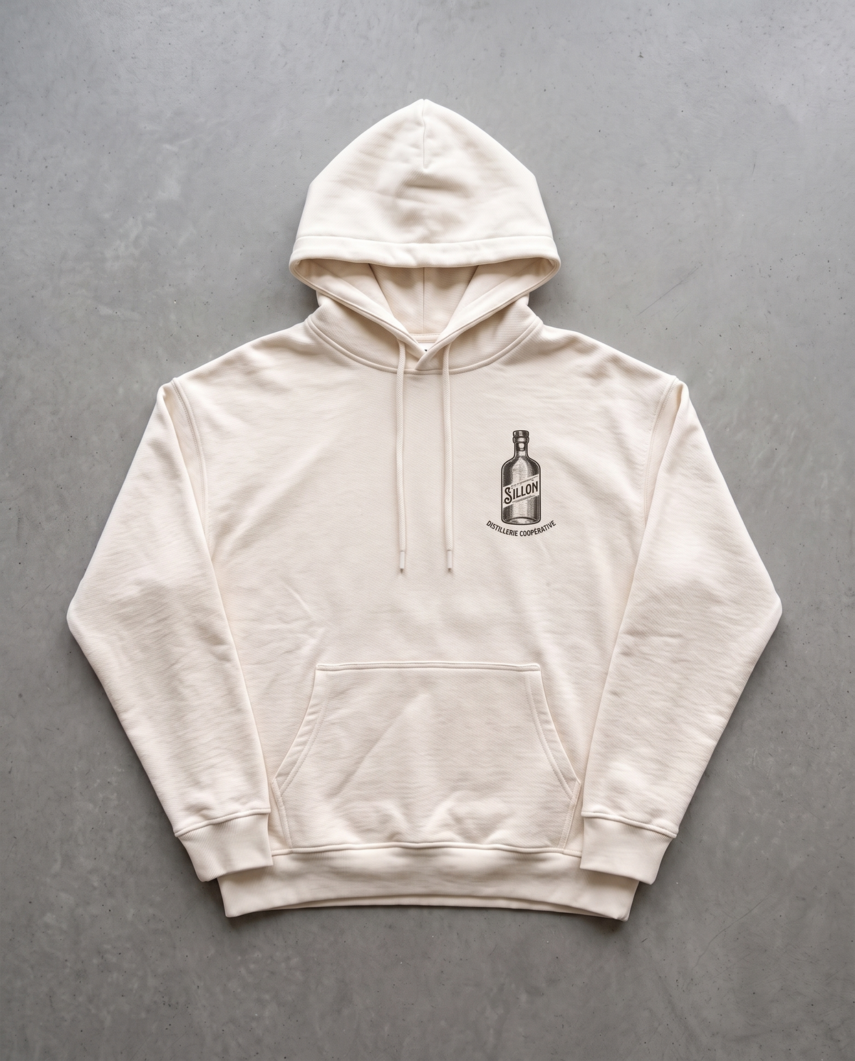 Hoodie lourd « Digo d'époque » — écru