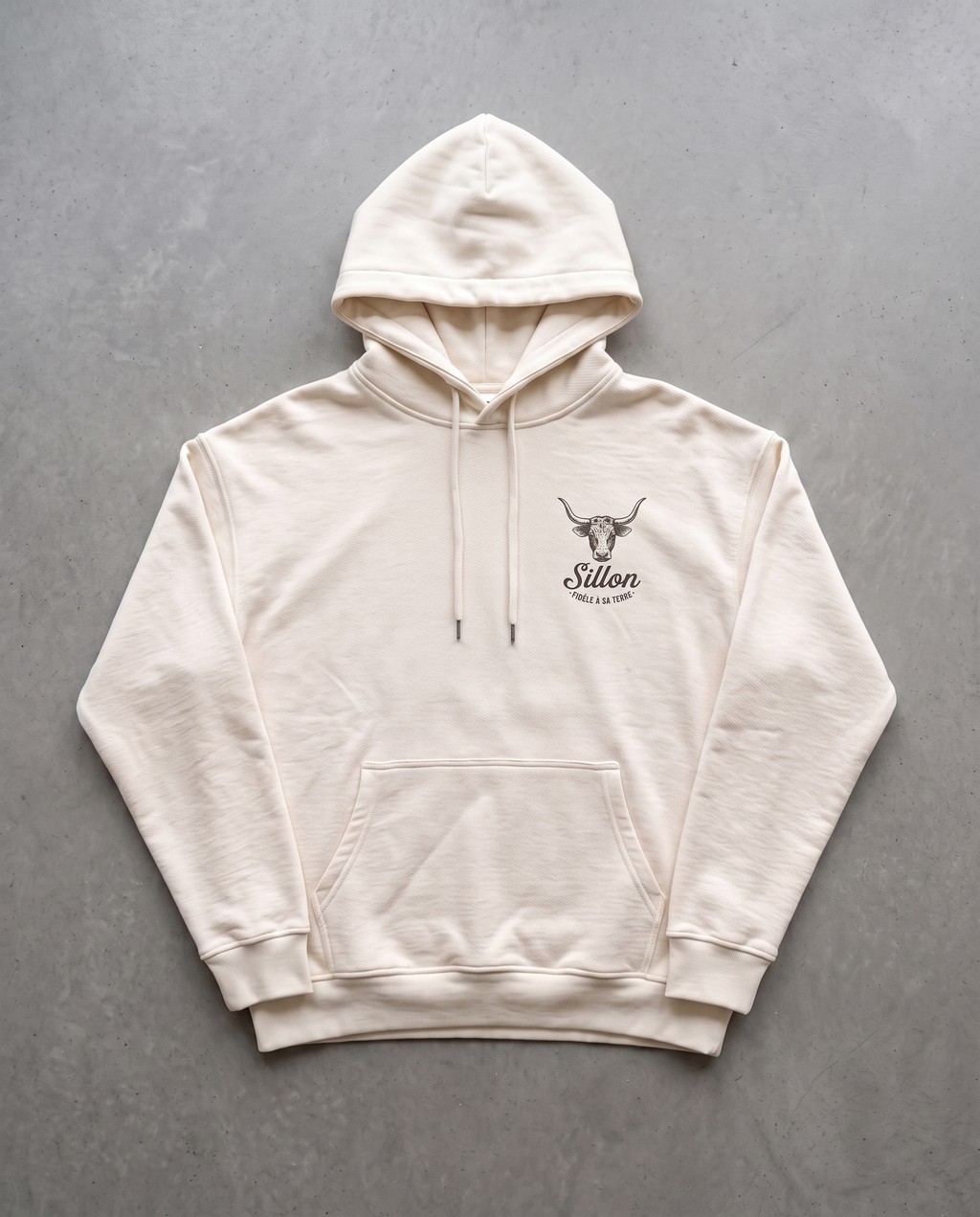 Hoodie lourd « Fidèle à sa terre » — écru