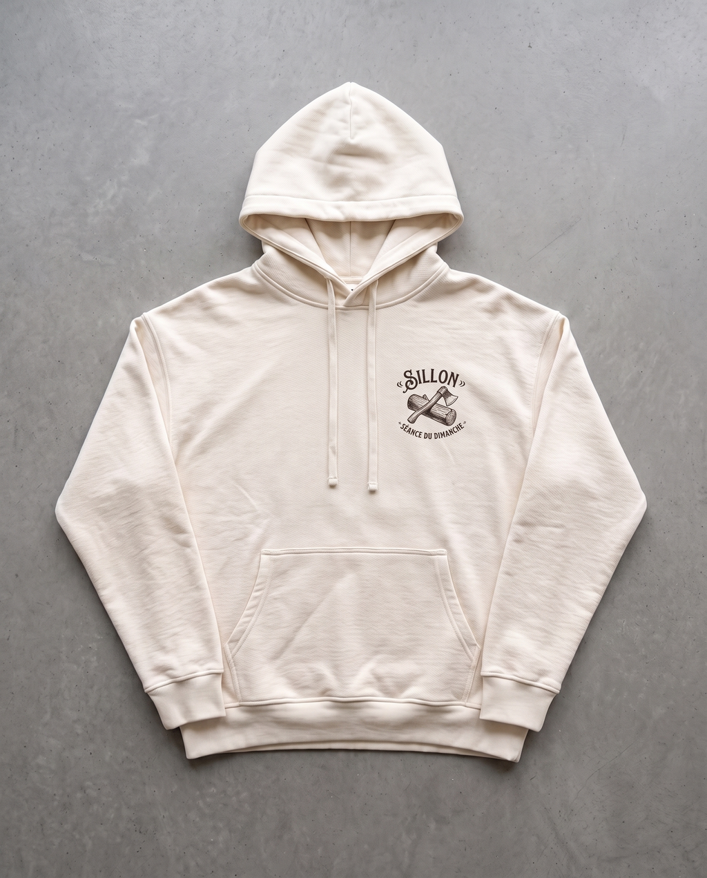 Hoodie lourd « Full Body » — écru