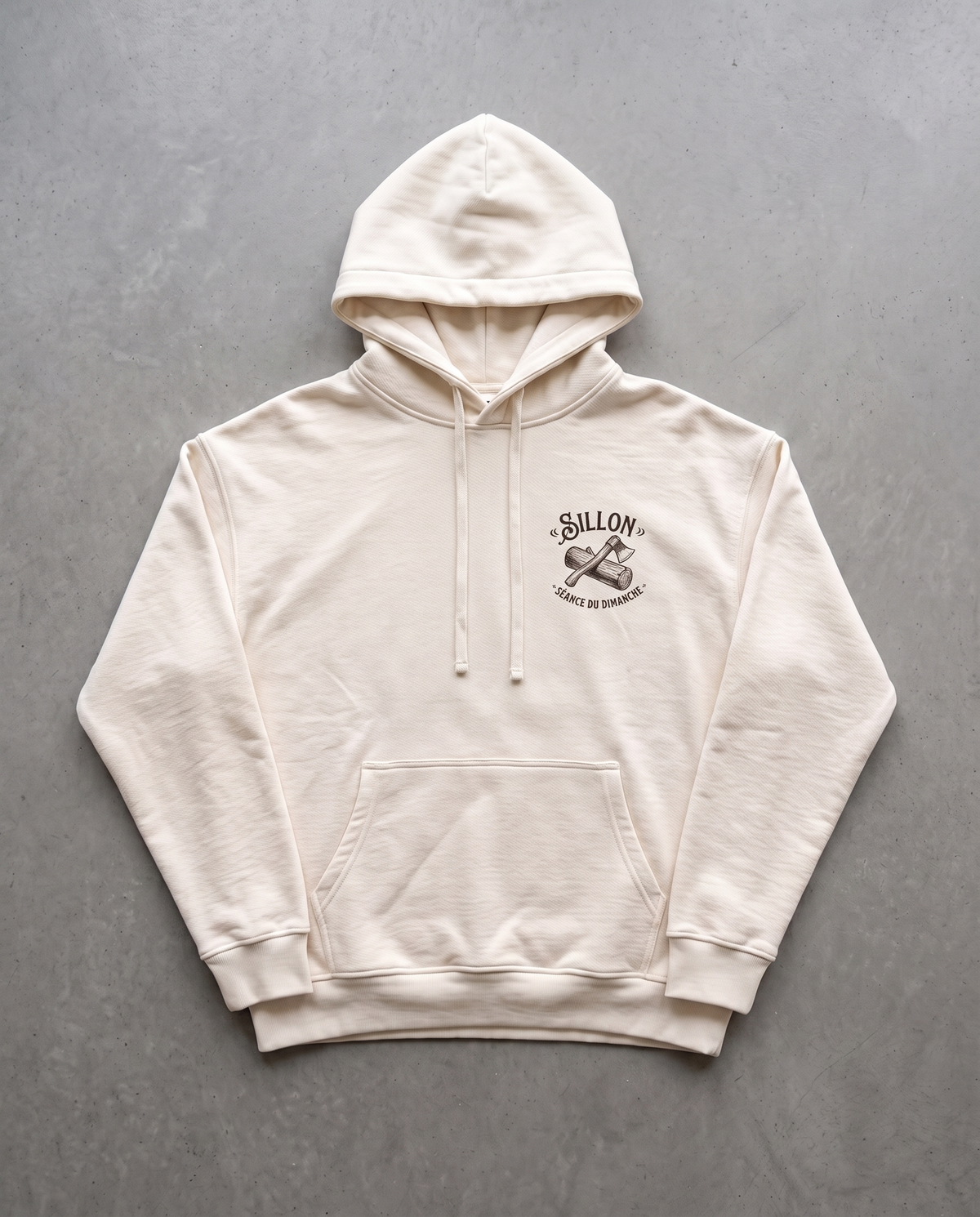 Hoodie lourd « Full Body » — écru