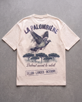 Tee lourd « La Palombière » — écru, dos
