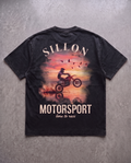 Tee lourd « Motorsport » — noir délavé