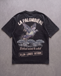 Tee lourd « La Palombière » — noir délavé