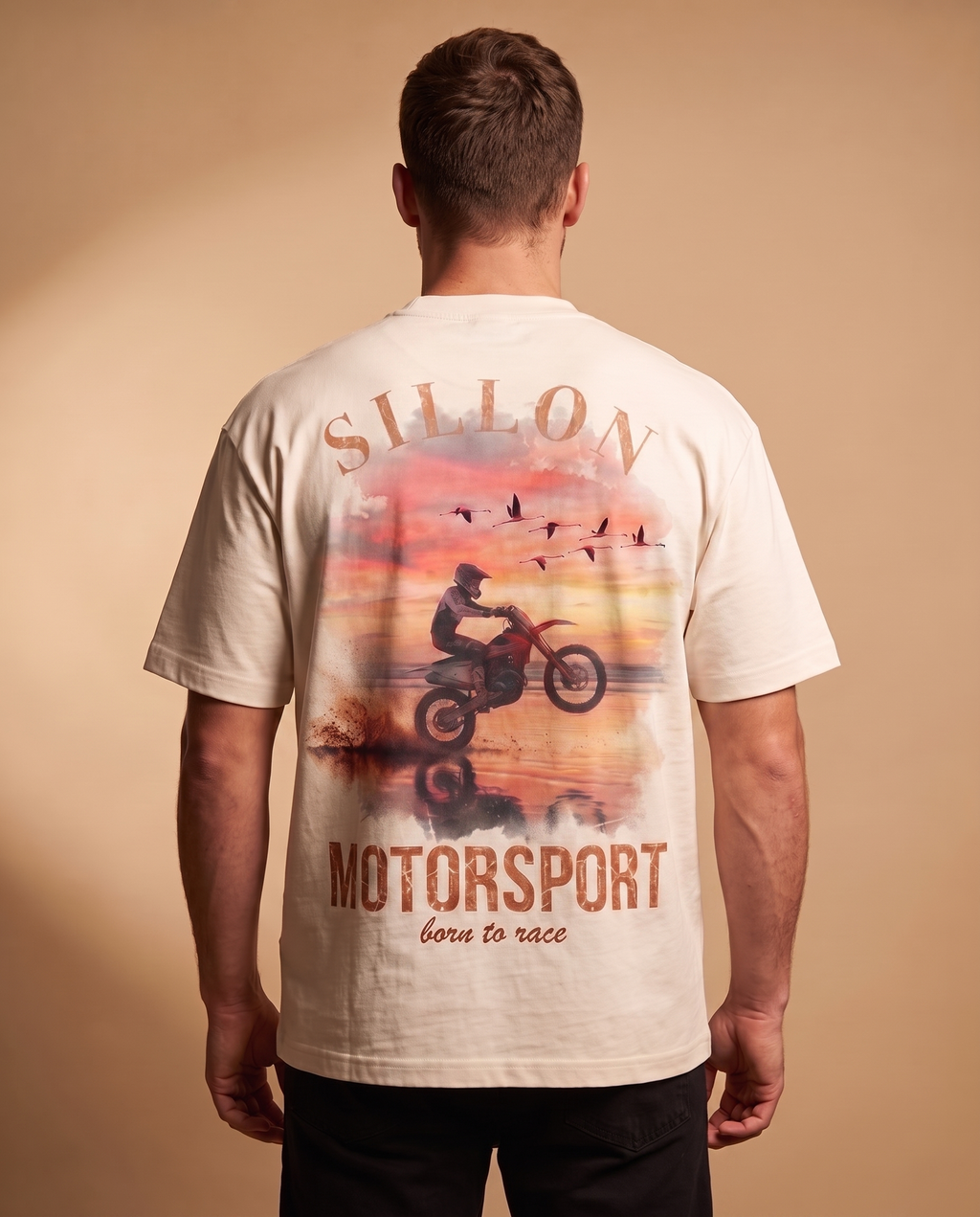 Tee lourd « Motorsport » — écru