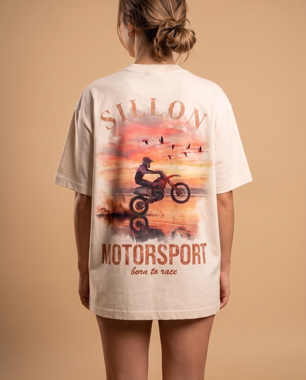 Tee lourd « Motorsport » — écru