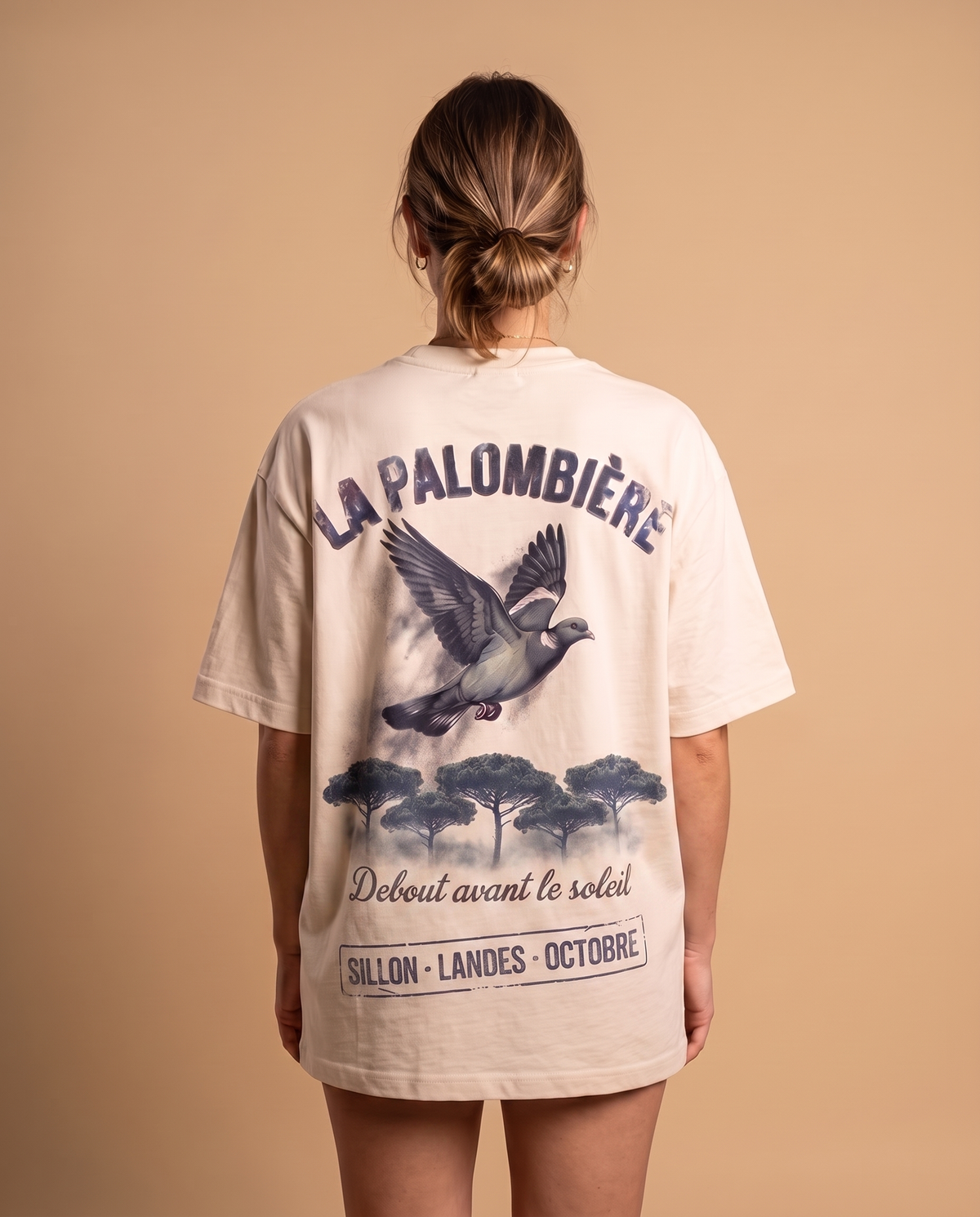 Tee lourd « La Palombière » — écru