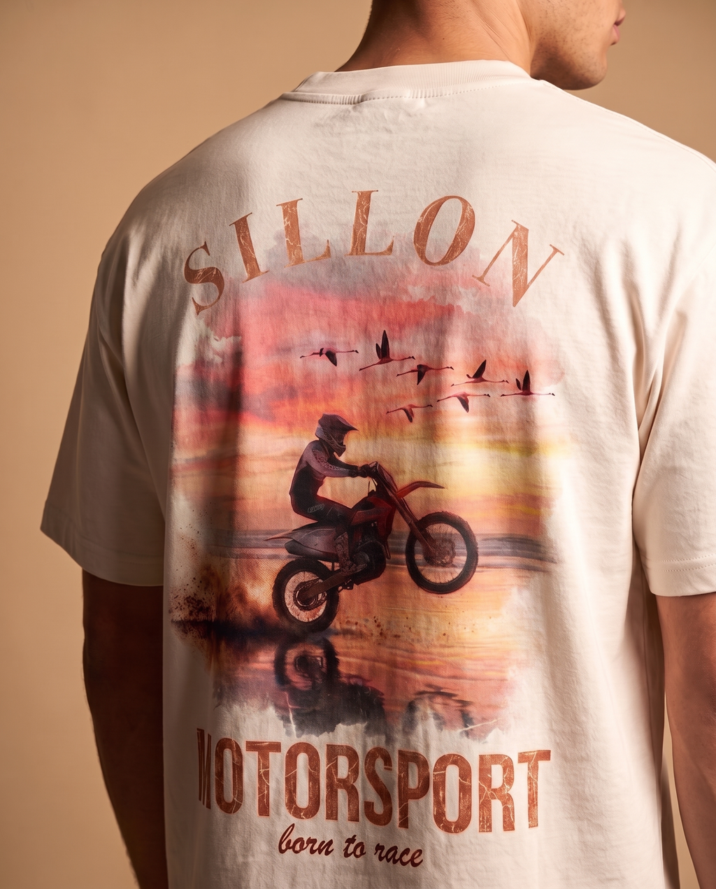 Tee lourd « Motorsport » — écru