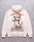 Hoodie lourd « Coup Double » — écru