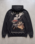 Hoodie lourd « Les Dimanches au bord de l'eau » — noir délavé