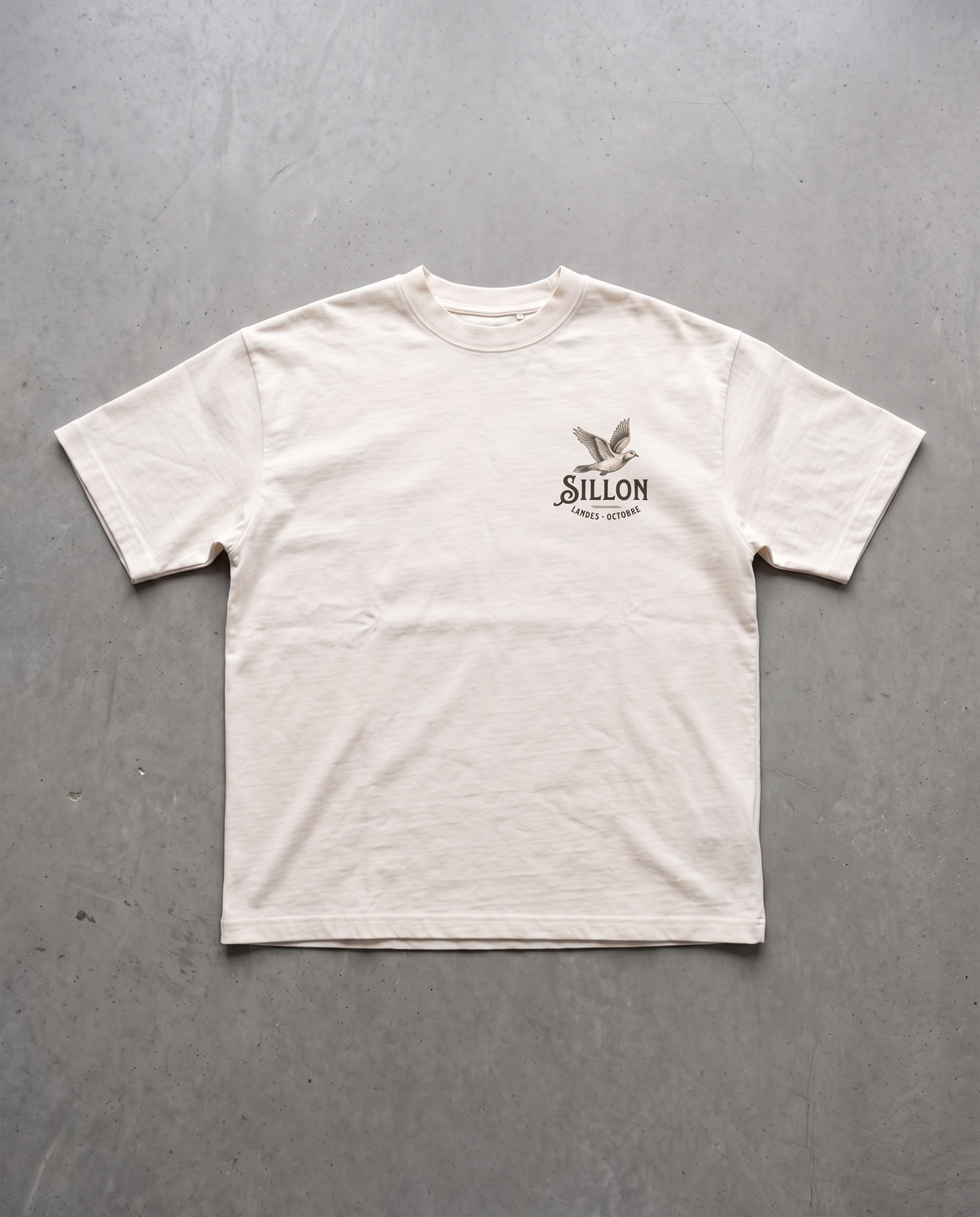 Tee lourd « La Palombière » — écru