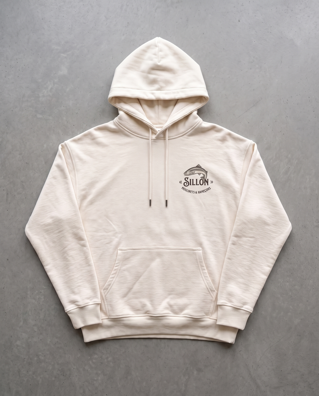 Hoodie lourd « Le Pêcheur » — écru
