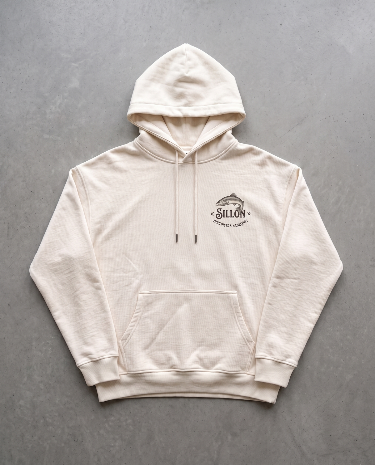Hoodie lourd « Le Pêcheur » — écru