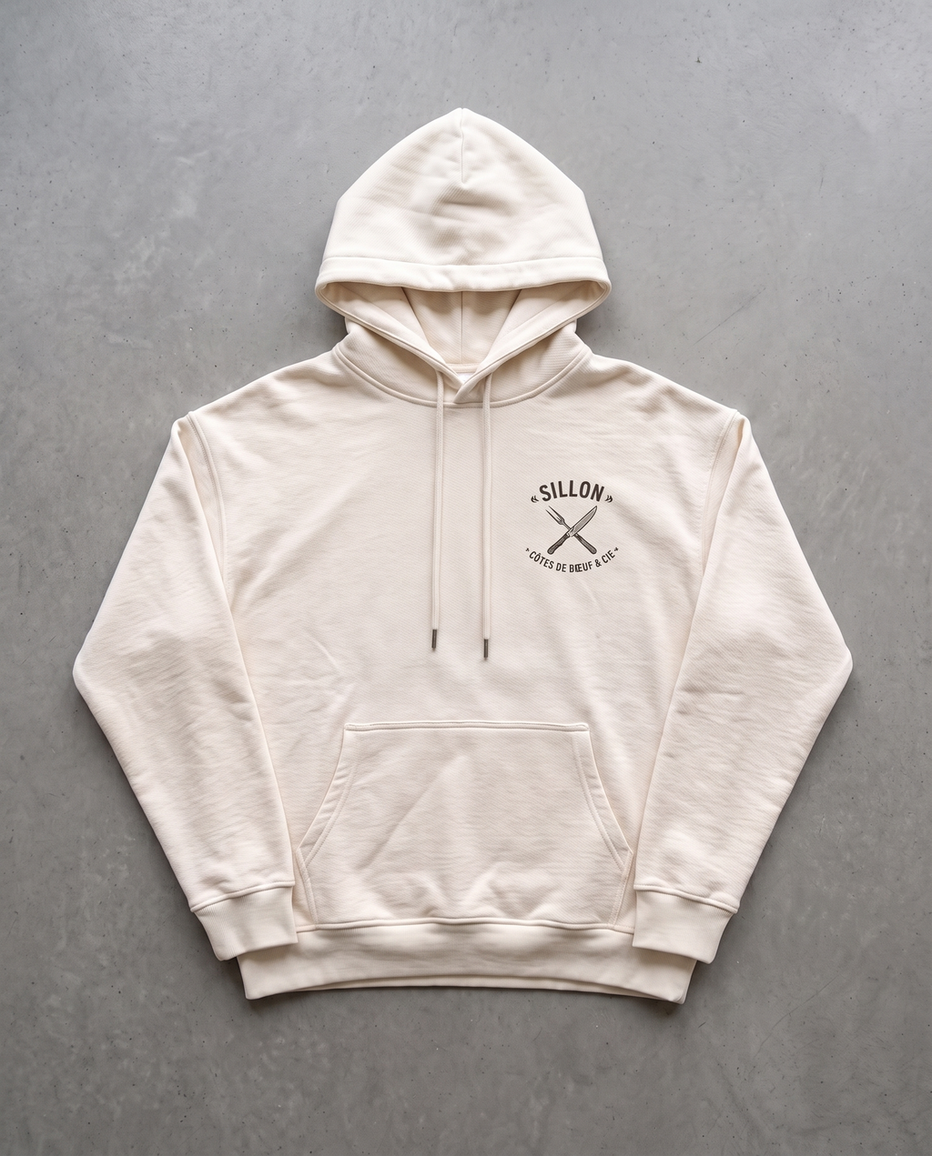 Hoodie lourd « Paradis » — écru
