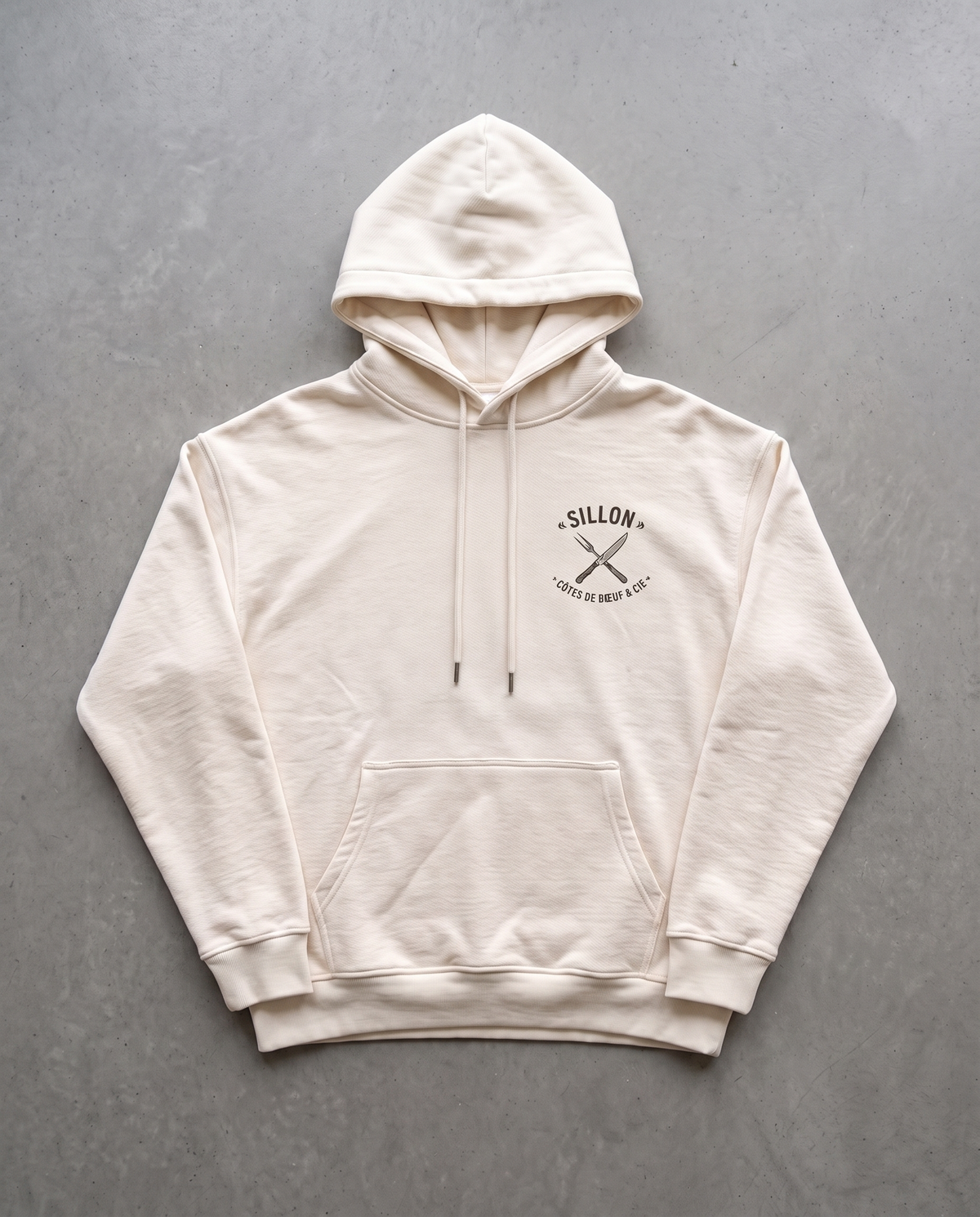 Hoodie lourd « Paradis » — écru