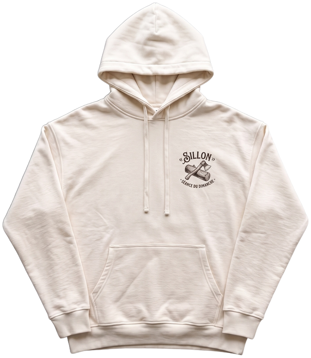 Hoodie lourd « Full Body » — écru — devant