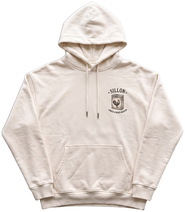 Hoodie lourd « Le Plaisir du Terroir » — écru — devant