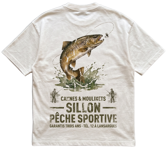 Tee lourd « Cannes & Moulinets » — écru — dos