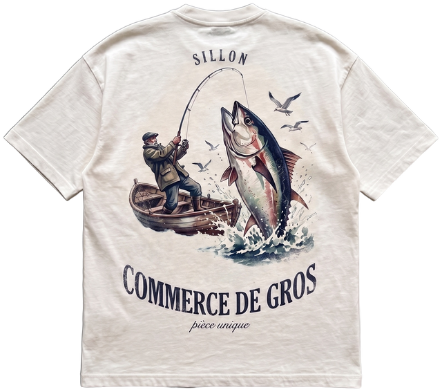 Tee lourd « Commerce de Gros » — écru — dos