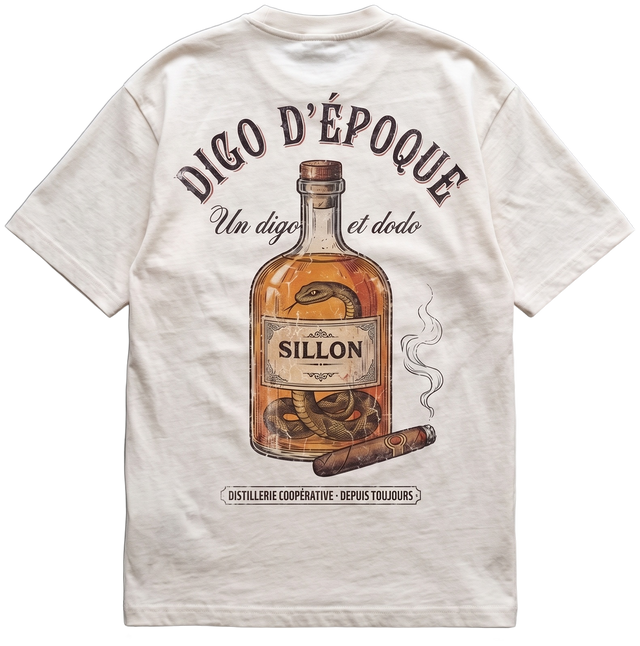 Tee lourd « Digo d'époque » — écru — dos