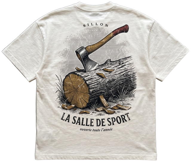 Tee lourd « La Salle de Sport » — écru — dos