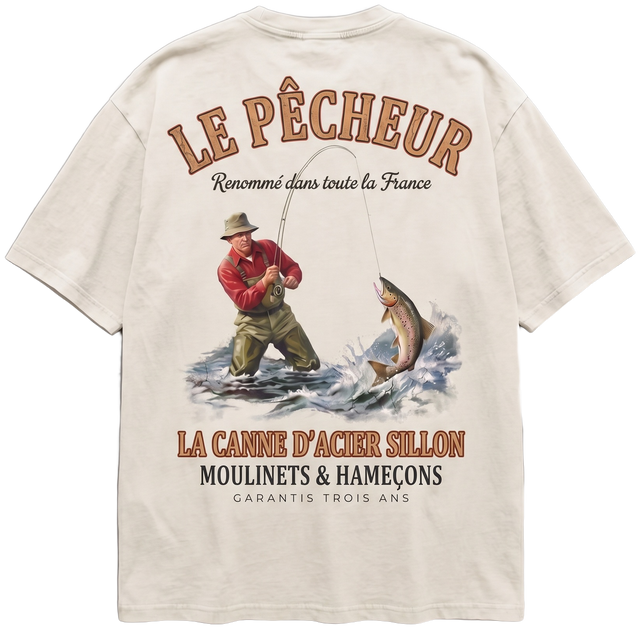 Tee lourd « Le Pêcheur » — écru — dos
