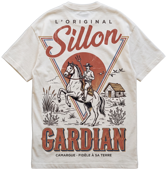 Tee lourd « L'Original Gardian » — écru — dos