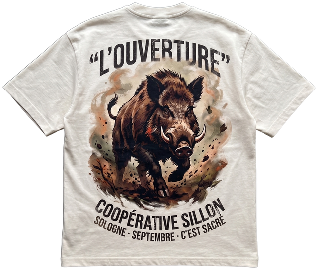 Tee lourd « L'Ouverture » — écru — dos