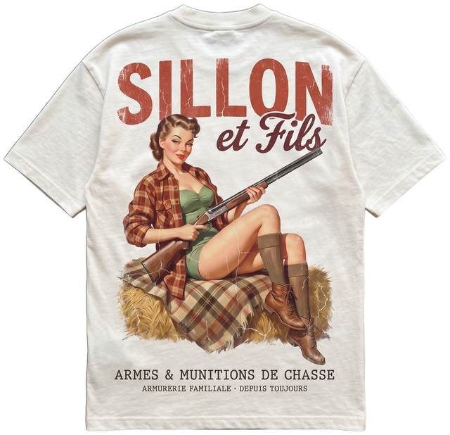 Tee lourd « Sillon & Fils » — écru — dos